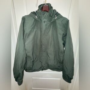 L.L. Bean. Mountain Classic Rain Jacket. Forest Green. Size large.